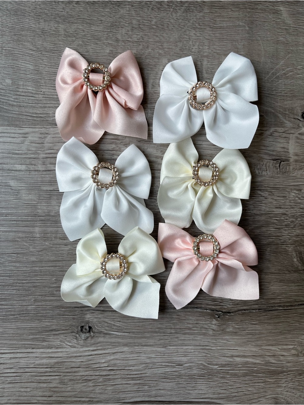 Satin Bow Hair Clips Lot